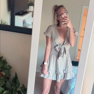 Vici striped ruffle dress!! NWOT